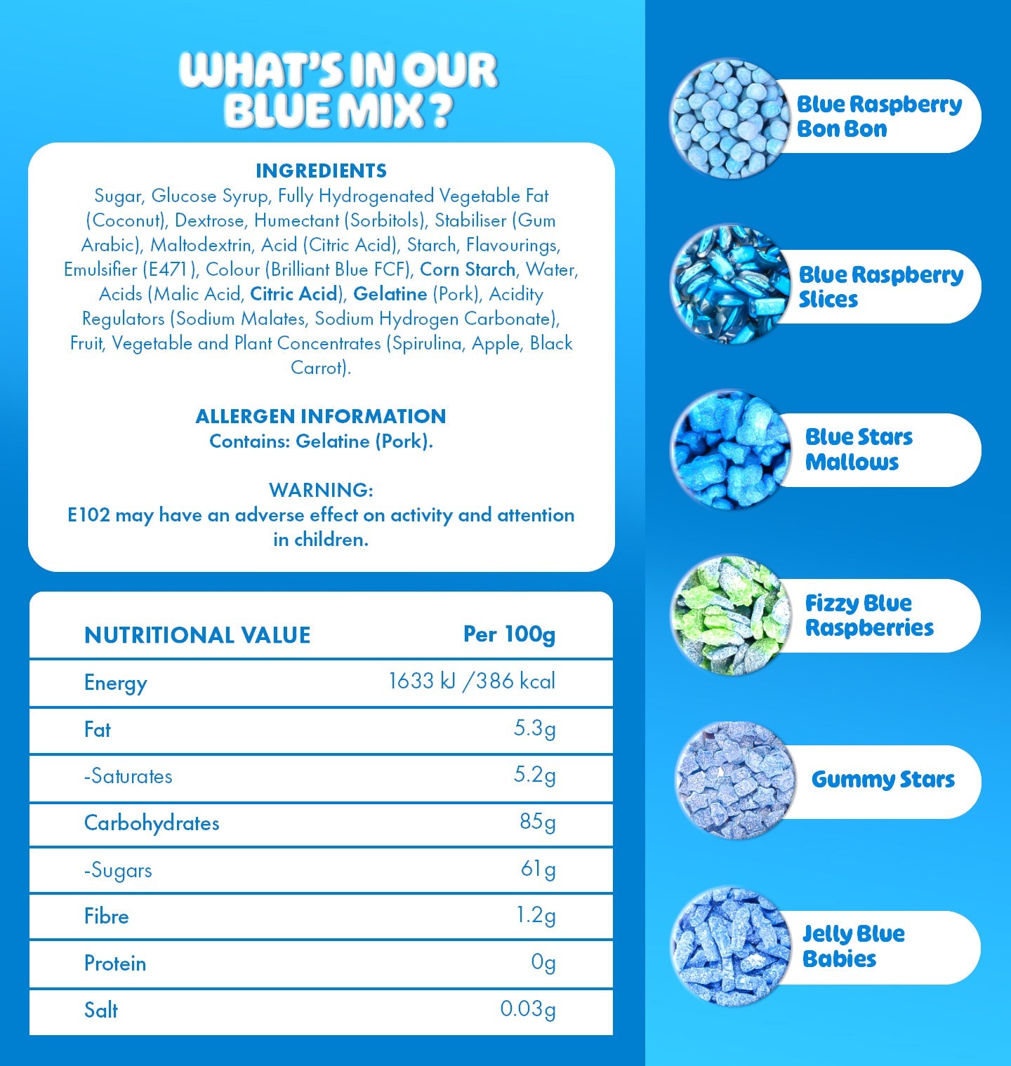 Blue Mix Medium Cup 400g