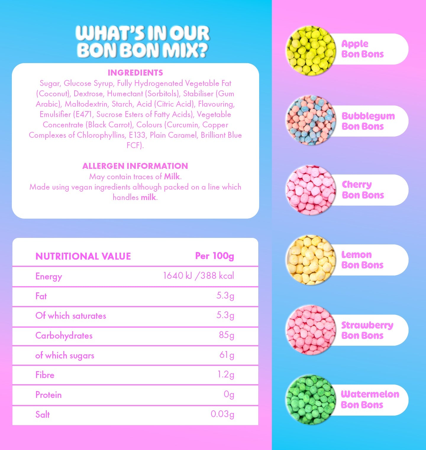 Bonbon Mix Large Bucket 1.2kg