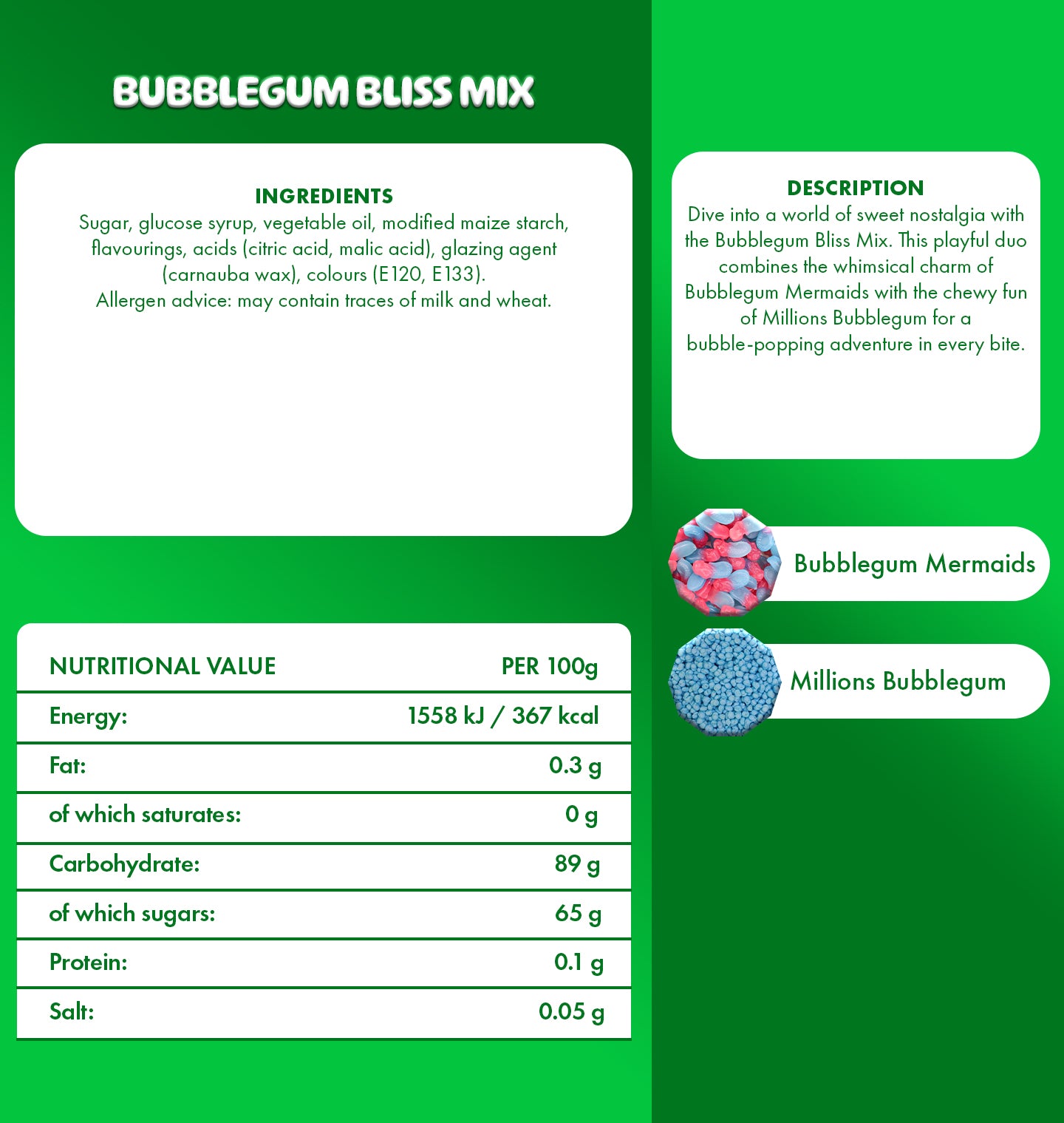 Bubblegum Bliss Mix Vegan Large Pouch 1kg