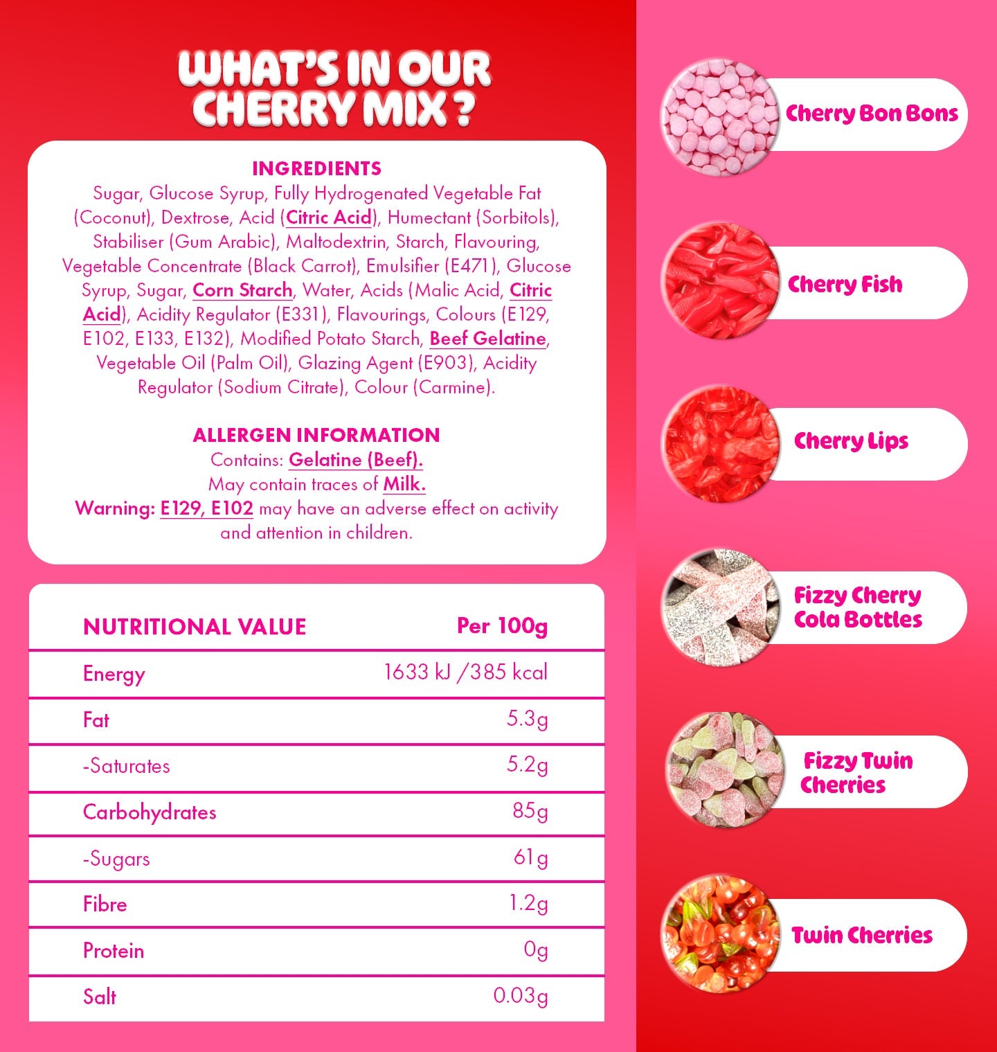 Cherry Mix Medium Box 1kg