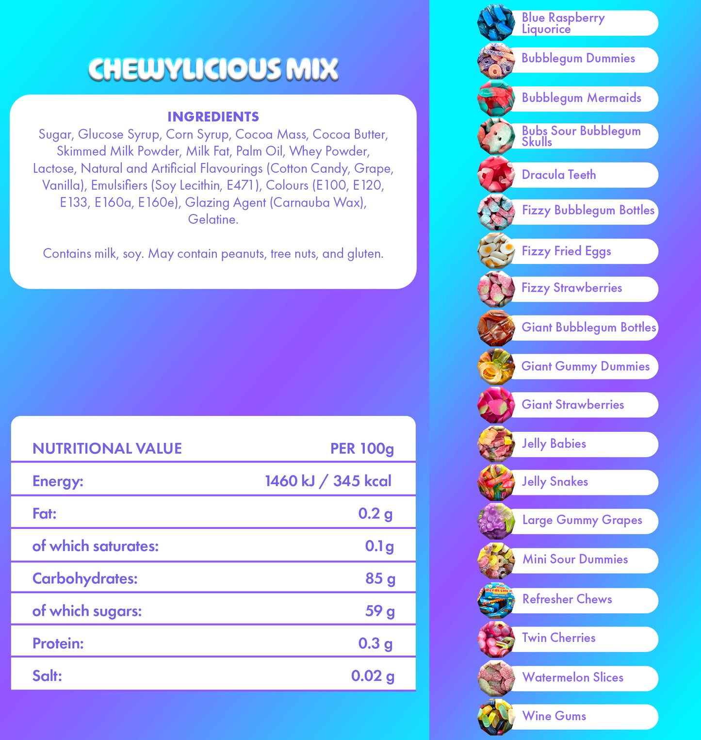 Chewylicious Birthday Box Large Box 1kg