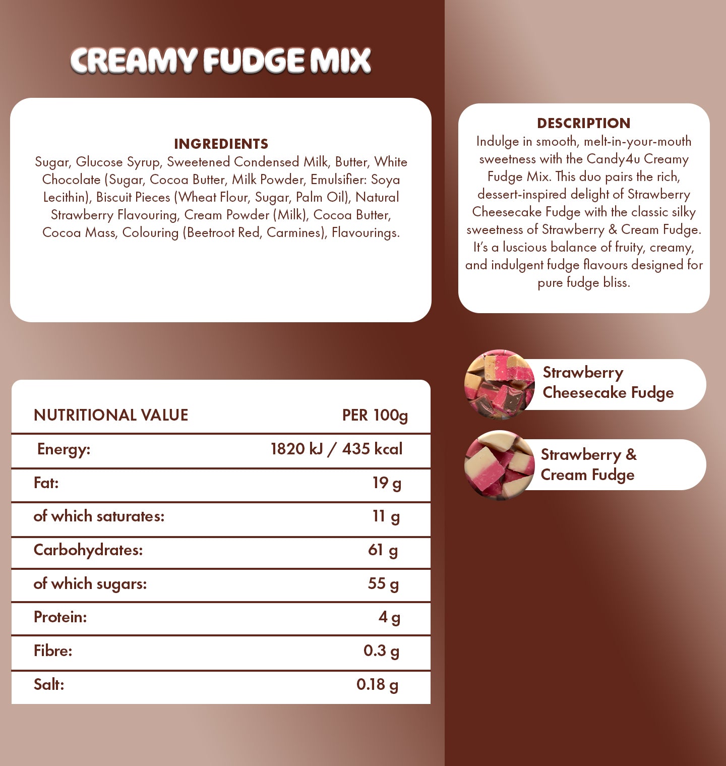 Creamy Fudge Mix Fudge Large Pouch 1kg