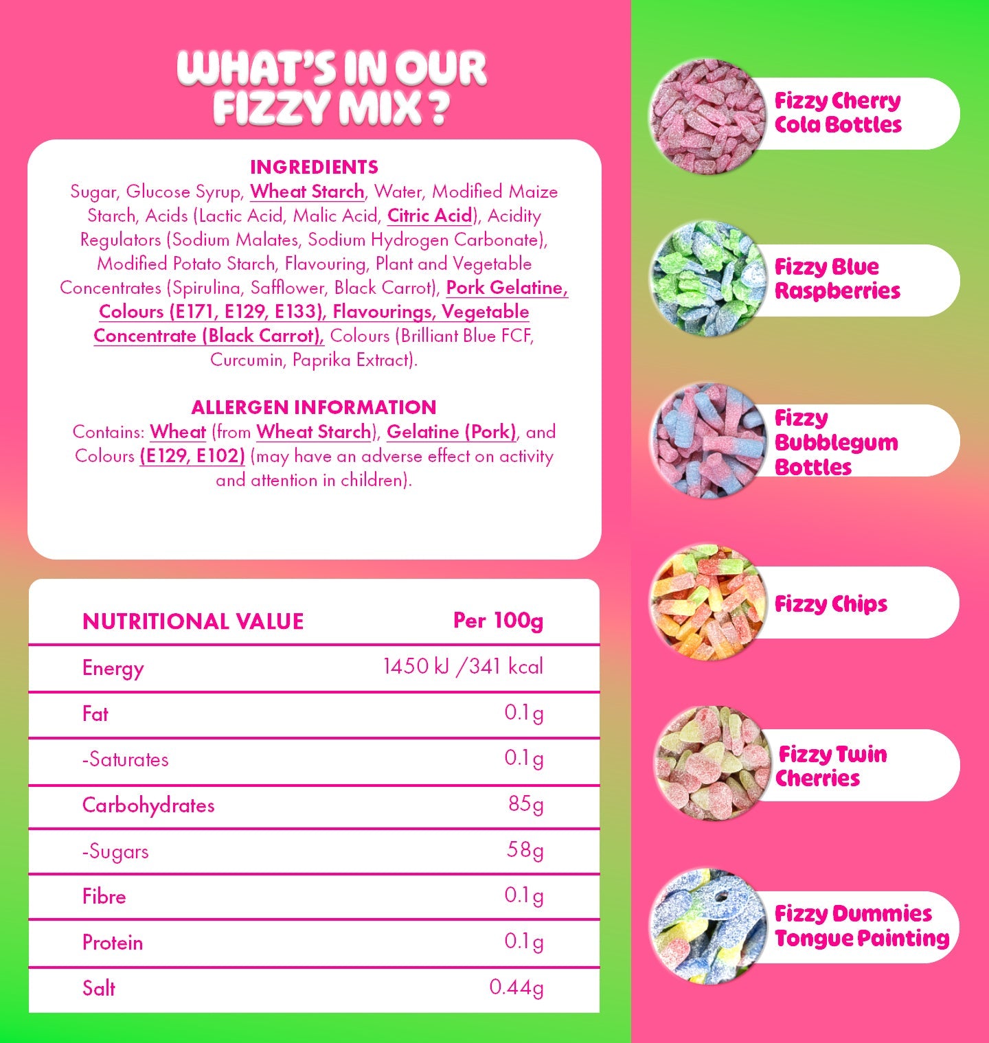 Fizzy Mix Medium Box 1kg