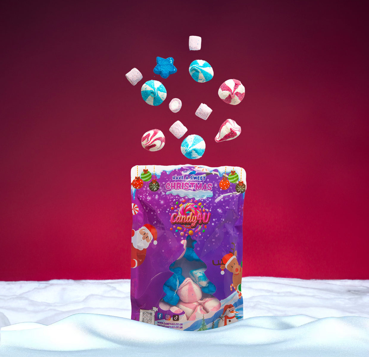 Christmas Pouch Large Marshmallow Mix 400g