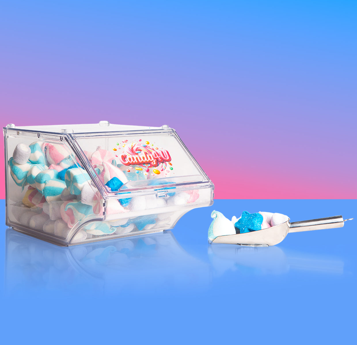 Acrylic Pick & Mix Box Marshmallow Mix 1kg