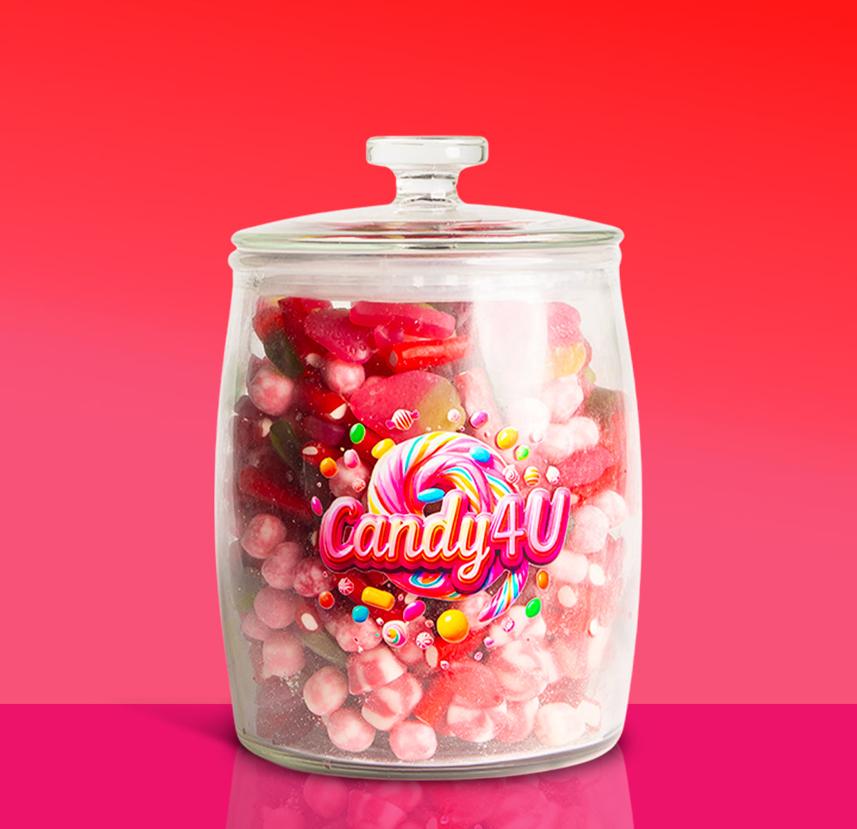 Glass Jar Red Mix 3.5kg