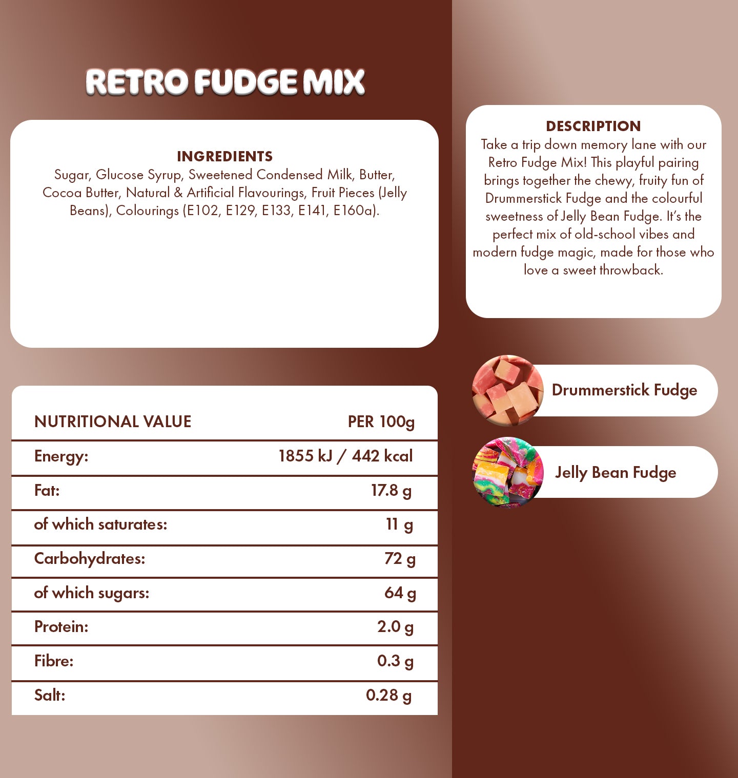 Retro Fudge Mix Fudge Large Pouch 1kg