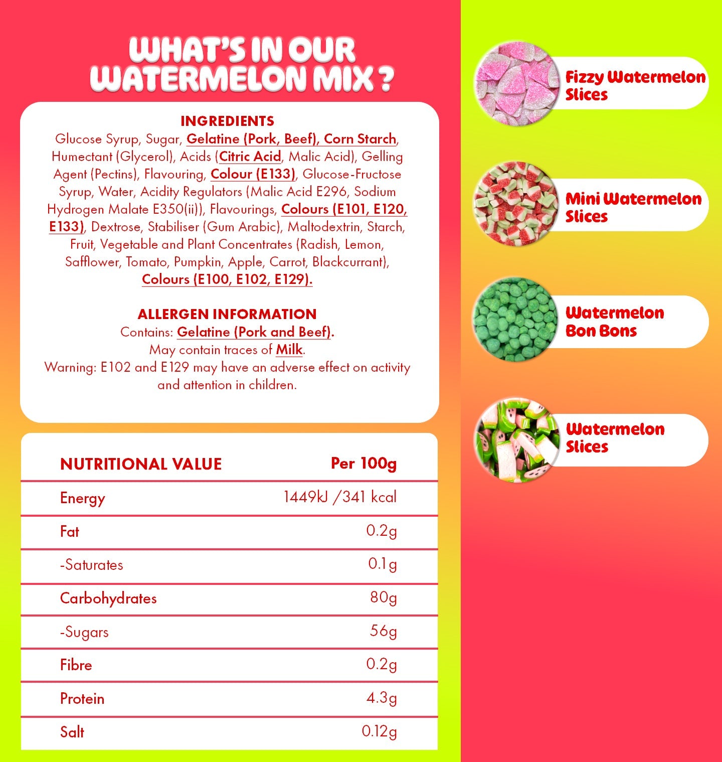 Watermelon Mix Medium Pouch 300g