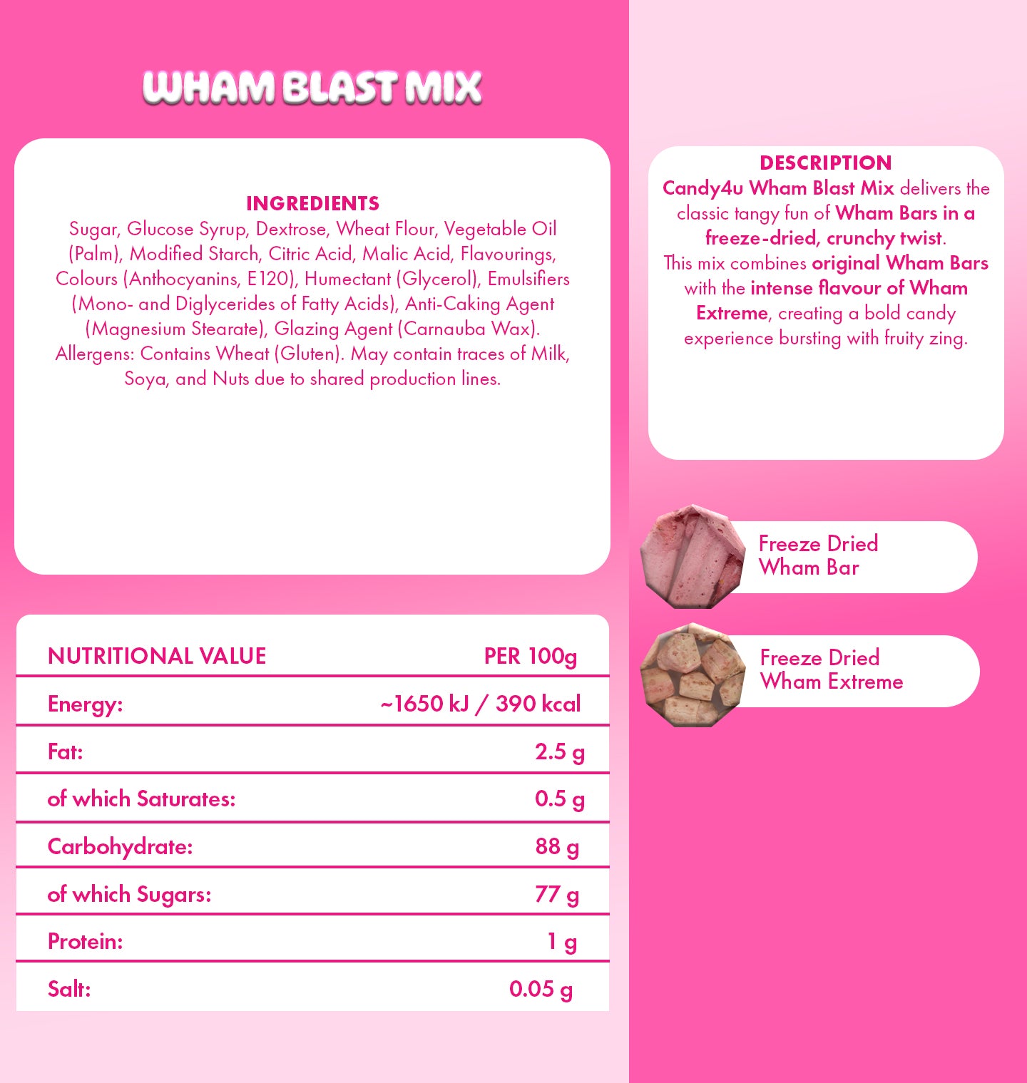 Wham Blast Mix Freeze Dried Medium Pouch 150g