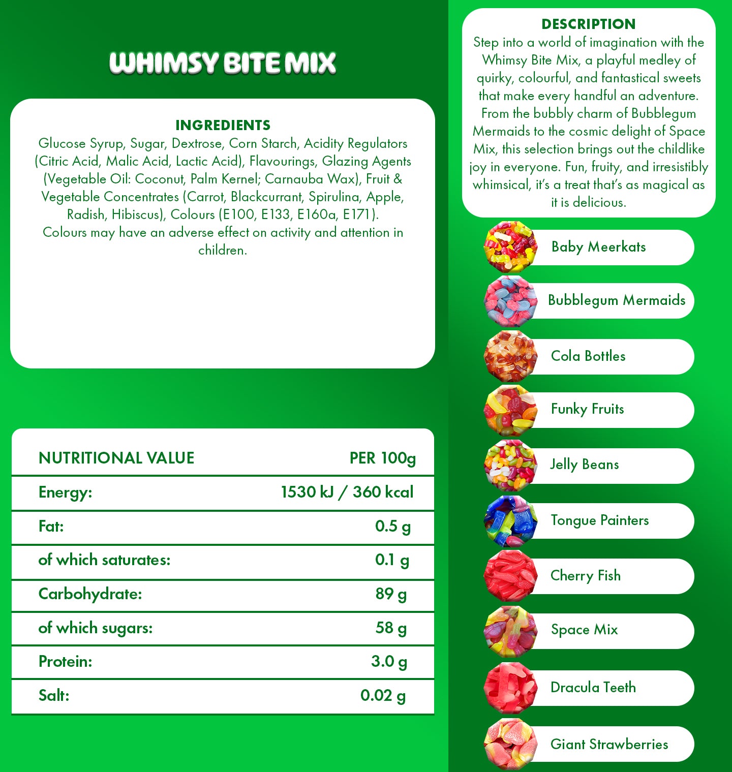 Whimsy bite mix