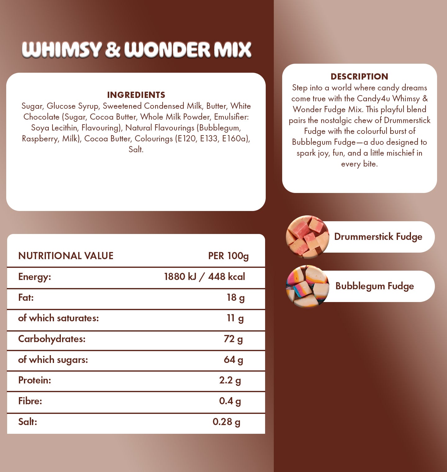 Whimsy & Wonder Fudge Mix Fudge Giant Pouch 5kg
