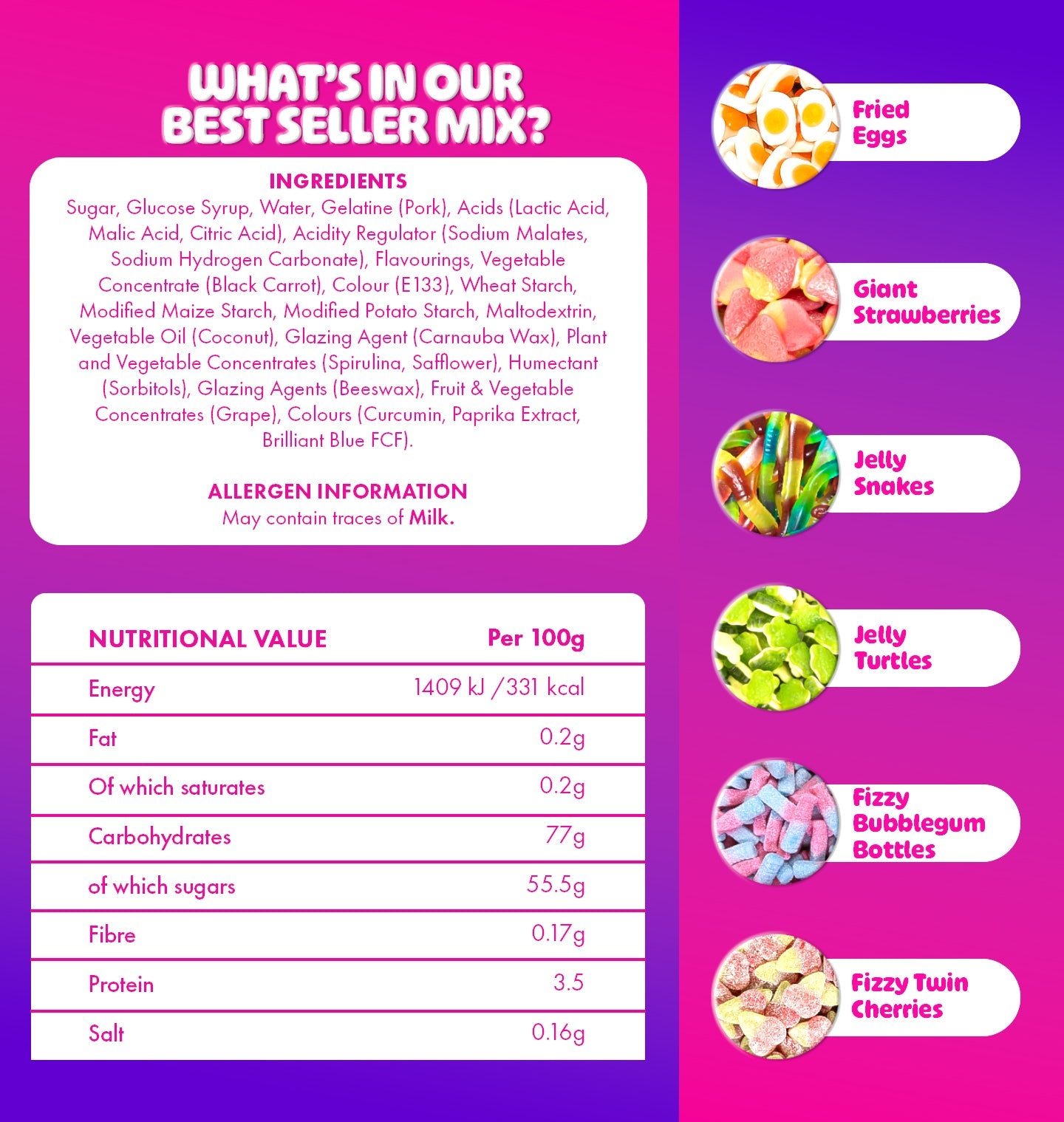 Best Seller Acrylic Pick & Mix Box 2.5kg