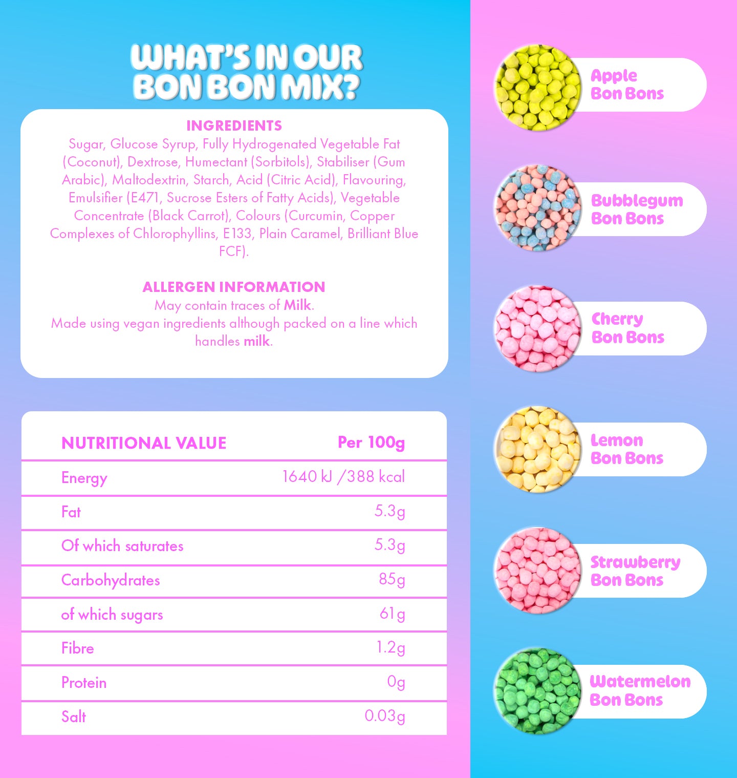 Bonbon Mix Medium Box 1kg