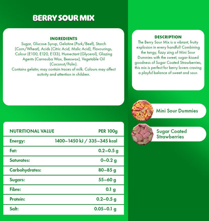 Berry Sour Mix Vegan Large Pouch 1kg
