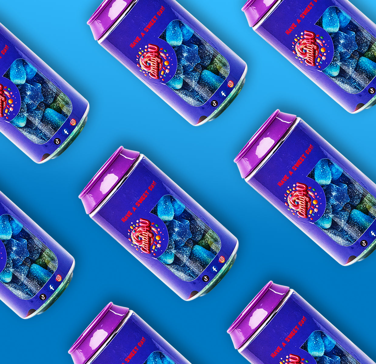 Blue Mix Candy Can 250g