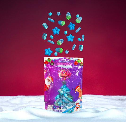 Christmas Pouch Large Blue Mix Mix 1kg