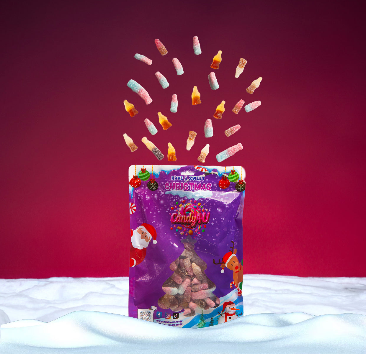 Christmas Pouch Large Bottles Mix 1kg