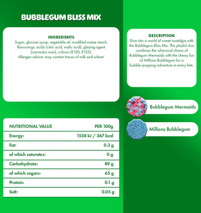 Bubblegum Bliss Mix Vegan Large Pouch 1kg