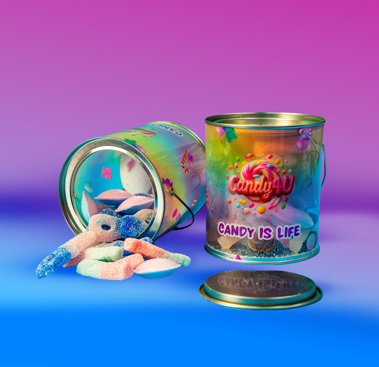 Bubblegum Mix Candy Tin 500g