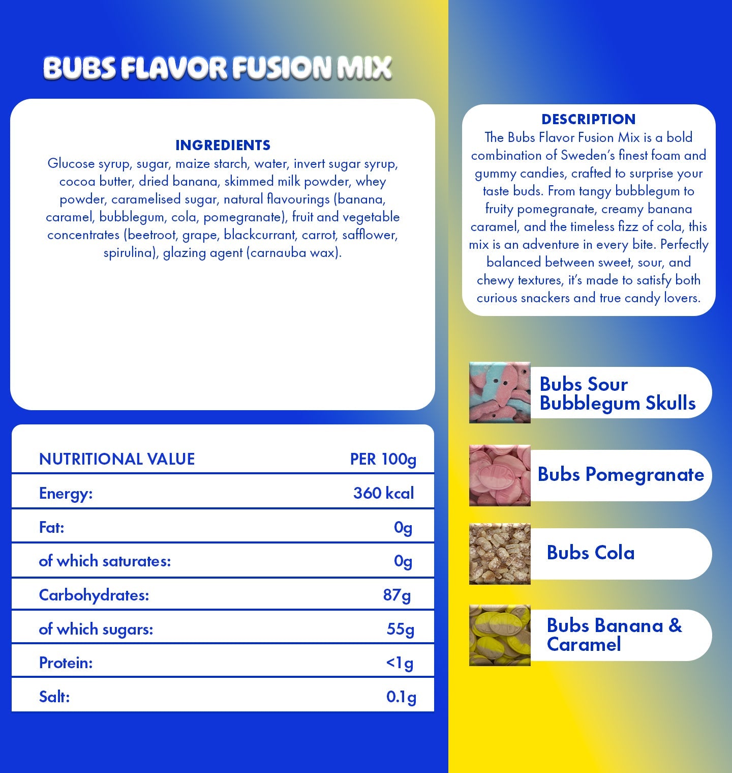Bubs flavour fusion mix