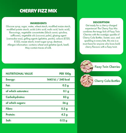 Cherry Fizz Mix Vegan Large Pouch 1kg