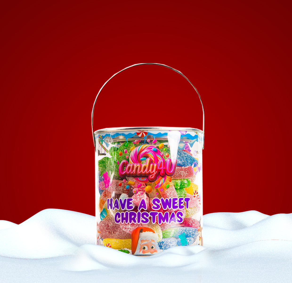 Fizzy Mix Christmas Candy Tin 500g