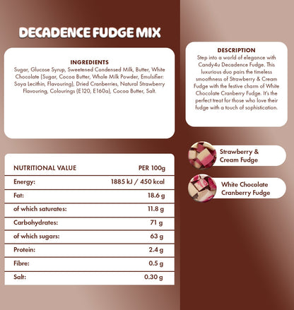 Decadence Fudge Mix Fudge Large Pouch 1kg