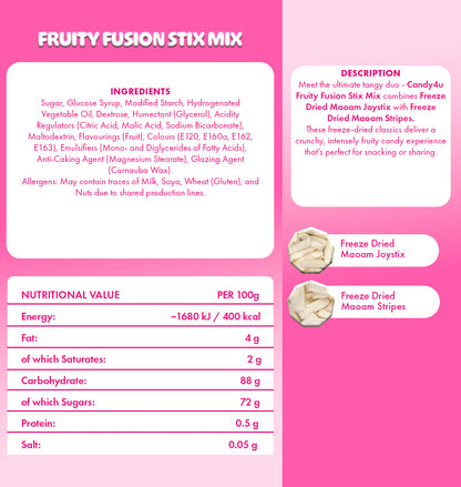 Fruity Fusion Stix Mix Freeze Dried Medium Pouch 150g
