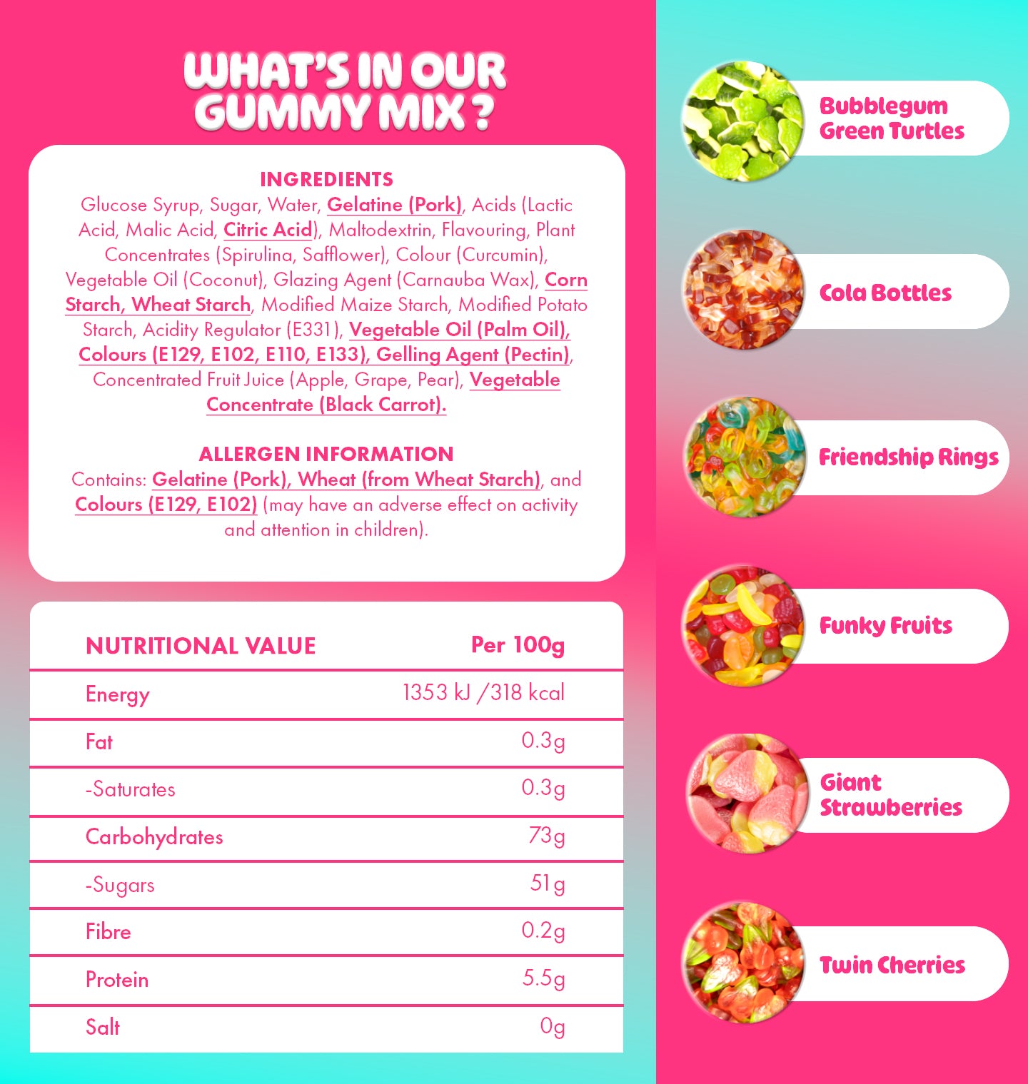 Gummy Mix Medium Box 1kg