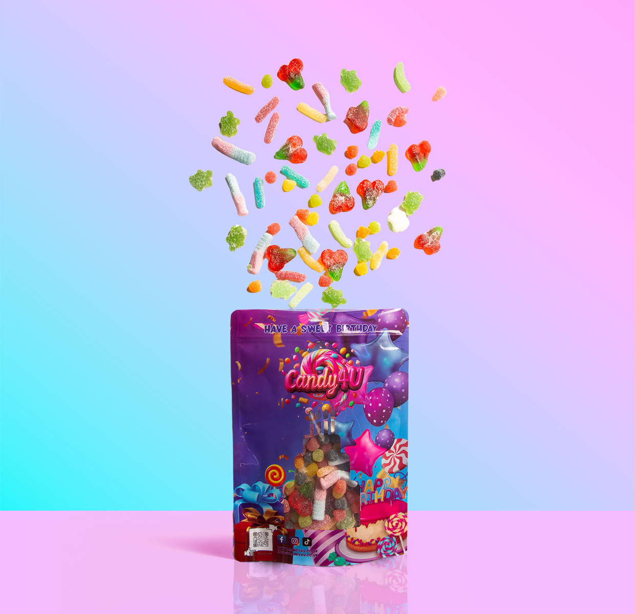 Fizzy & Gummy Mix Birthday Large Pouch 1kg
