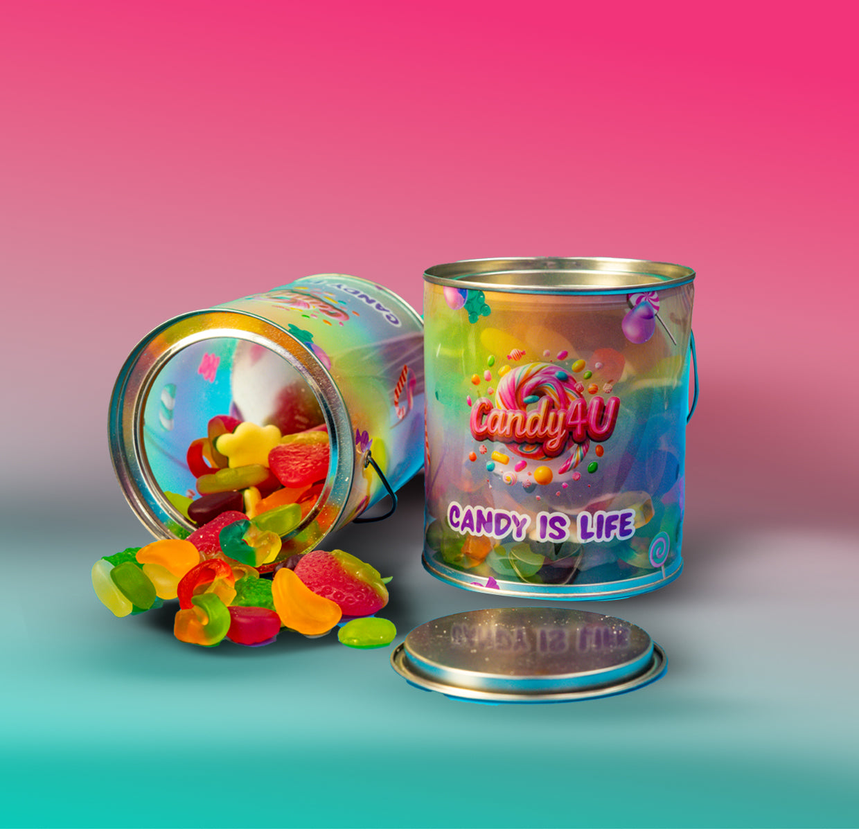 Gummy Mix Candy Tin 500g