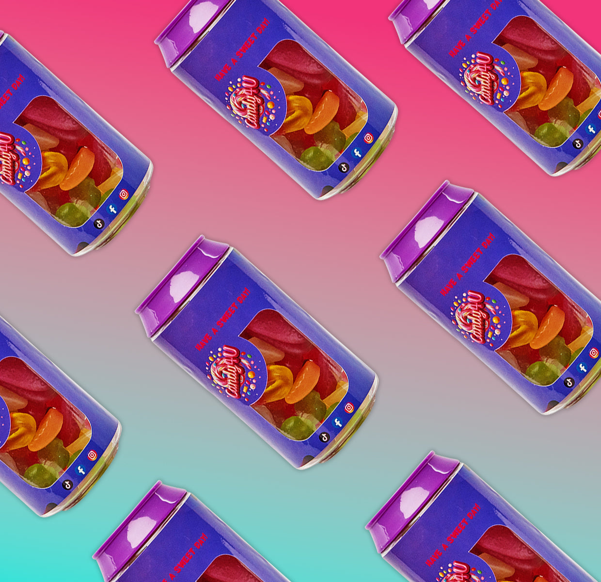 Gummy Mix Candy Can 250g