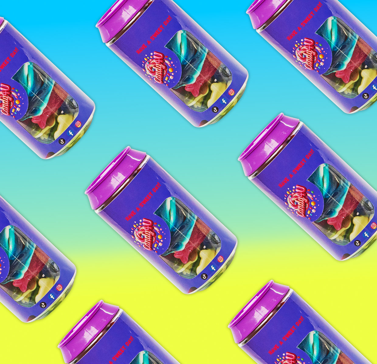 Gummy Ocean Mix Candy Can 250g