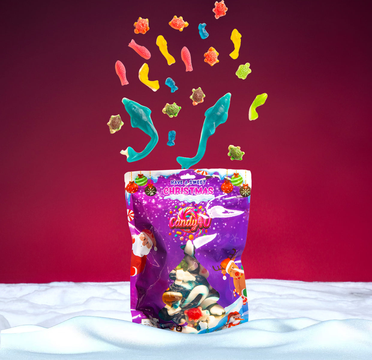 Gummy Ocean Mix Christmas Large Pouch 1kg