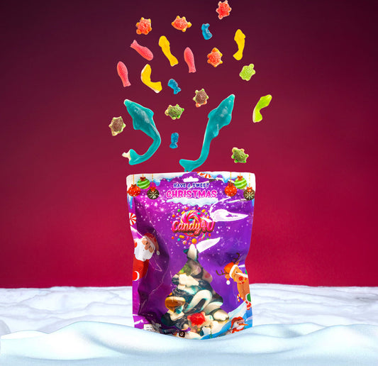 Christmas Pouch Large Gummy Ocean Mix 1kg