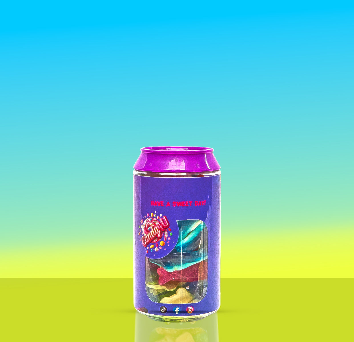 Gummy Ocean Mix Candy Can 250g