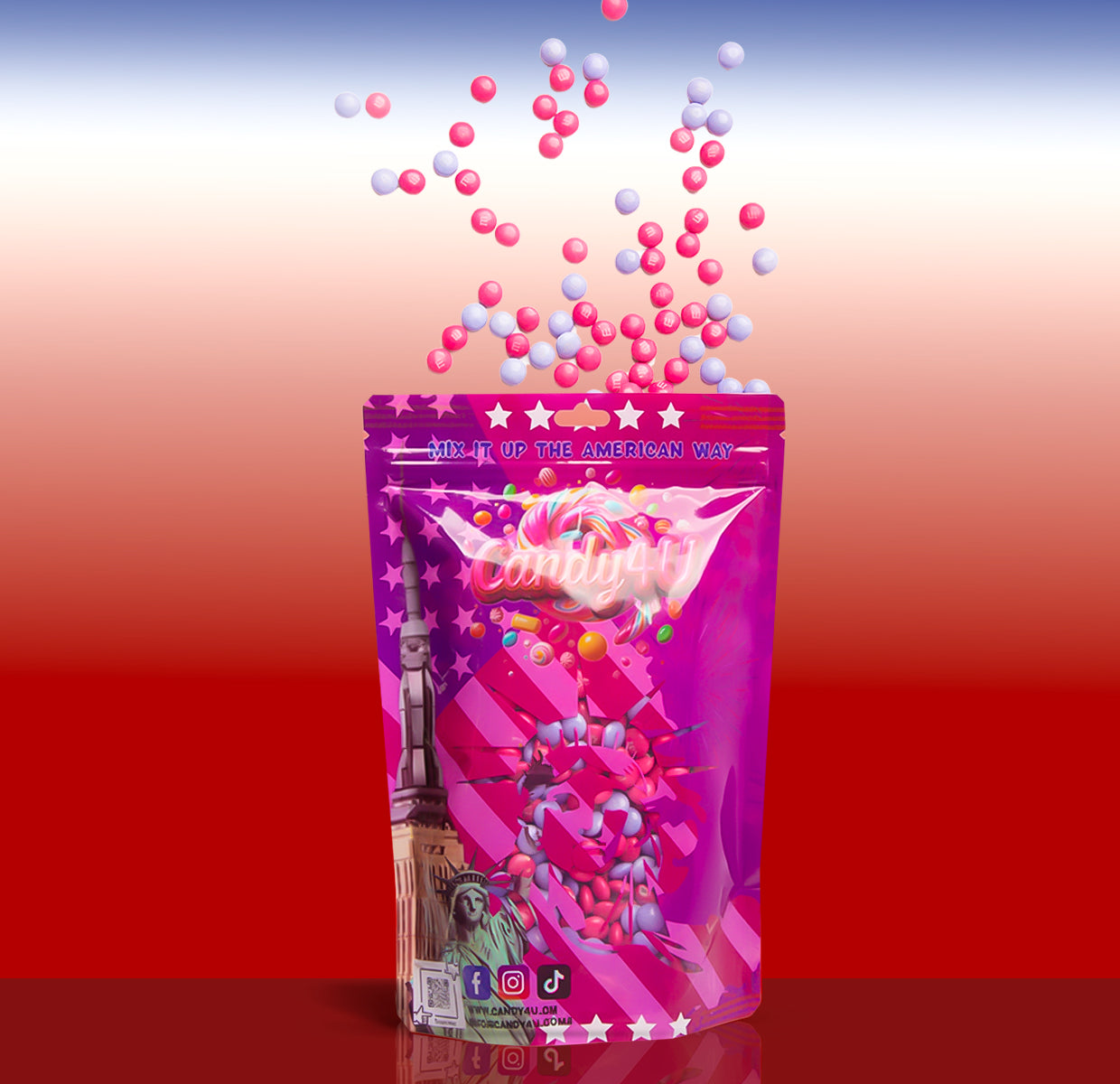 M&m Pretty Pop Mix Large Pouch 1kg
