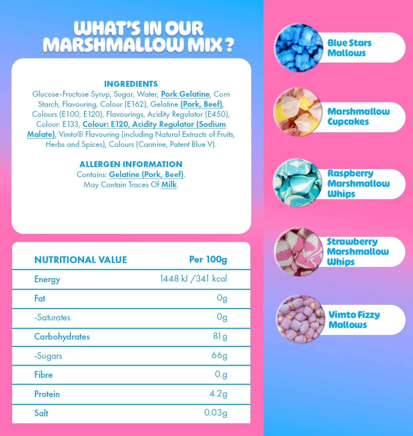 Marshmallow Mix Medium Pouch 300g
