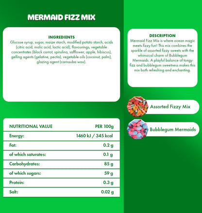 Mermaid Fizz Mix Vegan Large Pouch 1kg