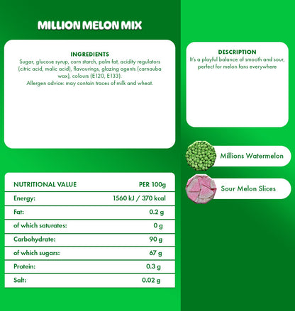 Million Melon Mix Vegan Large Pouch 1kg