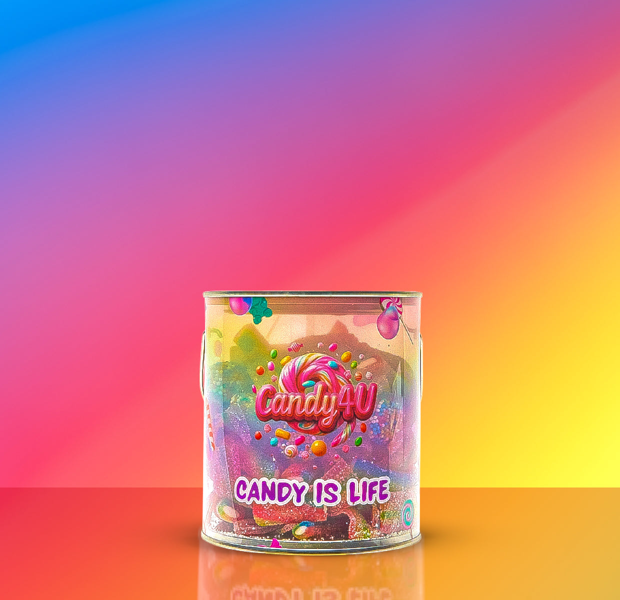 Rainbow Mix Candy Tin 500g