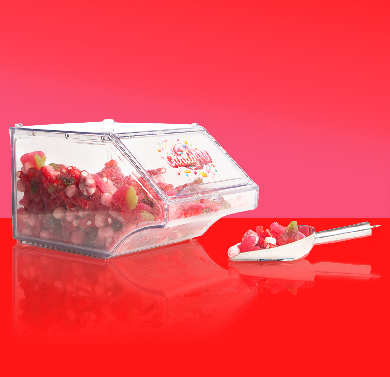 Acrylic Pick & Mix Box Red Mix 2.5kg