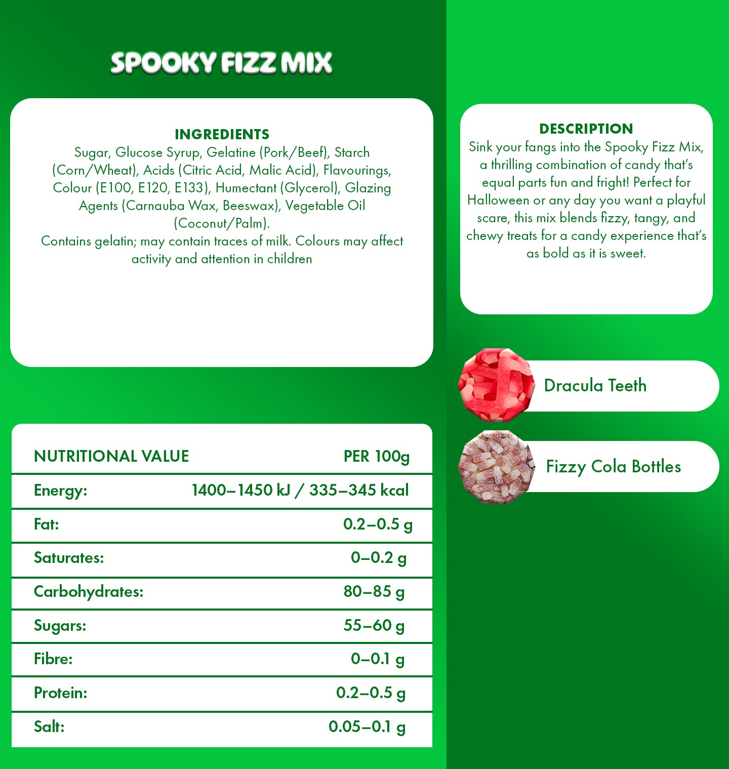 Spooky Fizz Mix Vegan Large Pouch 1kg