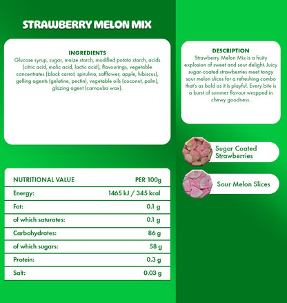 Strawberry Melon Mix Vegan Large Pouch 1kg