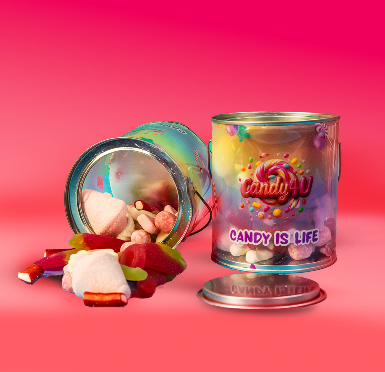 Strawberry Mix Candy Tin 500g