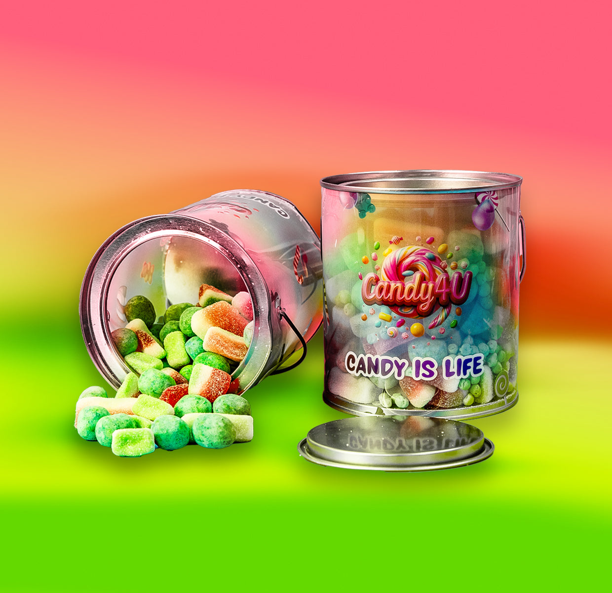 Watermelon Mix Candy Tin 500g