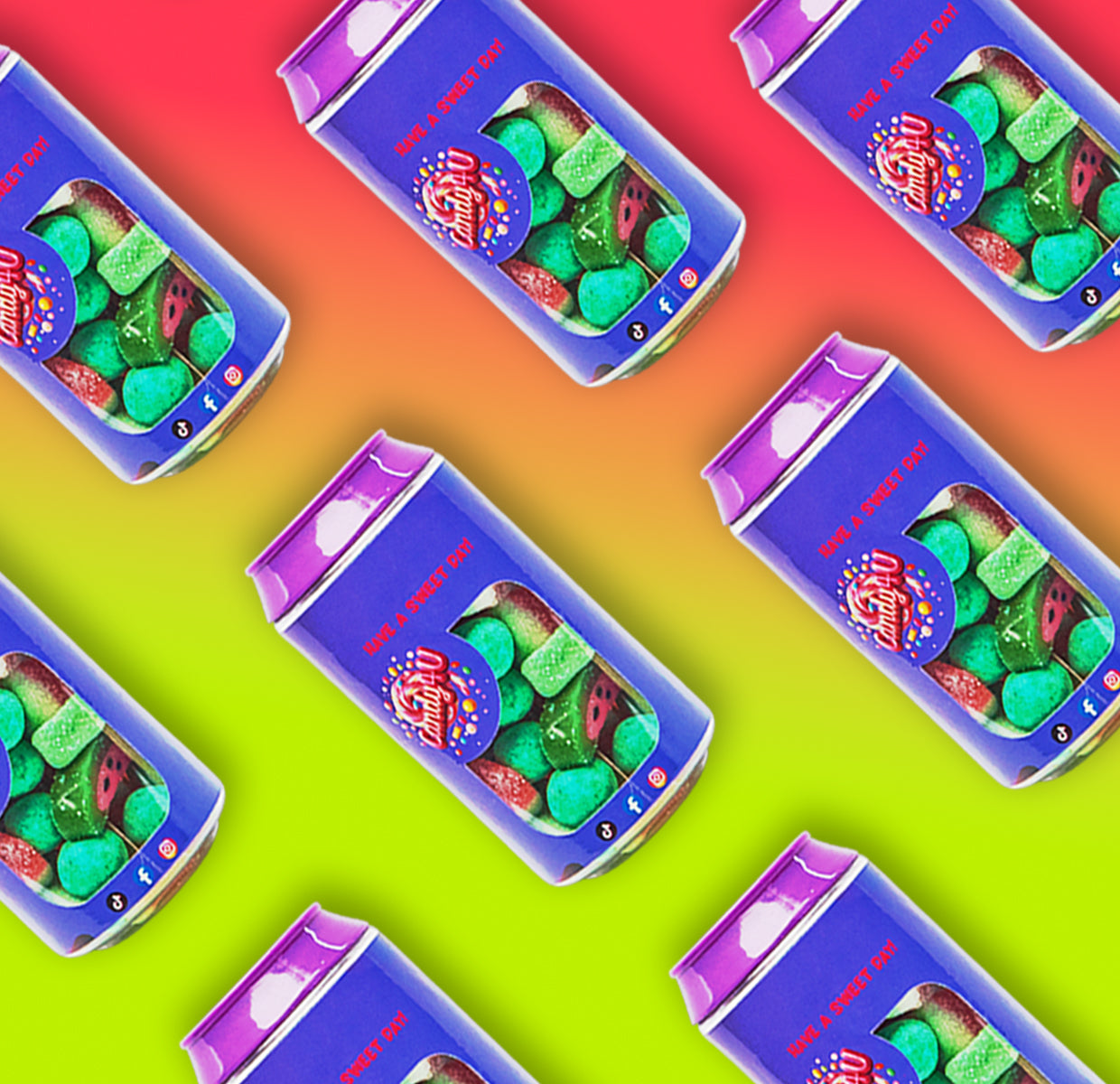 Watermelon Mix Candy Can 250g